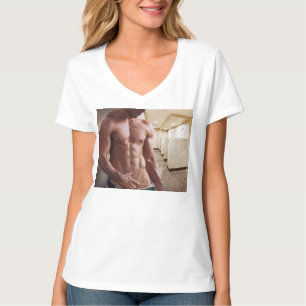 T-shirt Torse d'homme musclé torse nu sixpack de SlipperyJ