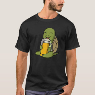 T-shirt Tortoise Boire Bière Animaux