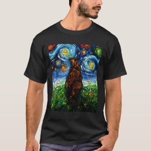 T-shirt Tortoiseshell Tortie Stress Night Kitty Cat Art By