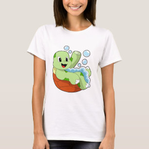 T-shirt Tortue à la baignade avec mousse