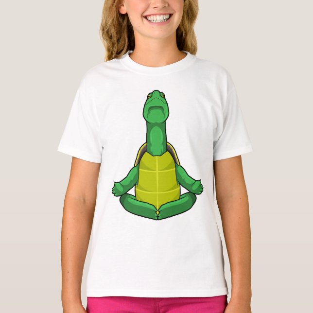 T-shirt Tortue à la méditation de Yoga (Devant)