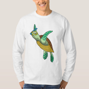 T-shirt Tortue à la plongée avec tuba