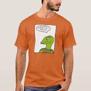 T-shirt tortue à pois-à-fleur (Arrière - plan blan