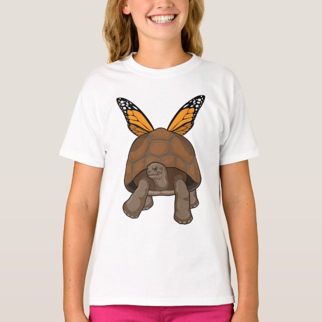 T-shirt Tortue aux couleurs arc-en-ciel (Devant)