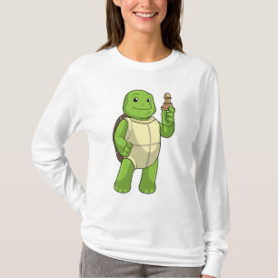 T-shirt Tortue aux échecs avec pièce d'échecs Pion