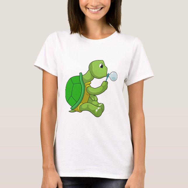 T-shirt Tortue avec bulles de savon (Devant)