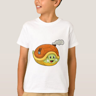 T-shirt Tortue avec coquille comme maison