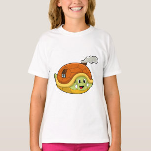 T-shirt Tortue avec coquille comme maison