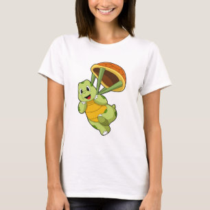 T-shirt Tortue avec Shell en tant que Skydiver