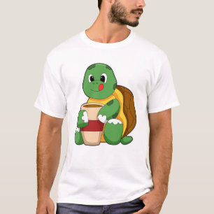 T-shirt Tortue avec tasse de café