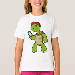 T-shirt Tortue avec téléphone et Casquette