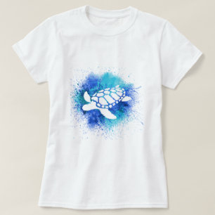 T-shirt Tortue bleue
