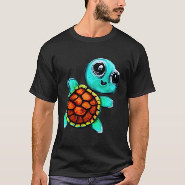 T-shirt Tortue caustique (Devant)