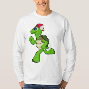 T-shirt Tortue comme coureur avec Casquette