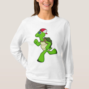 T-shirt Tortue comme coureur avec Casquette