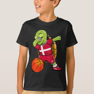 T-shirt Tortue Dabbing Danemark Maillot Amoureux de la Tor