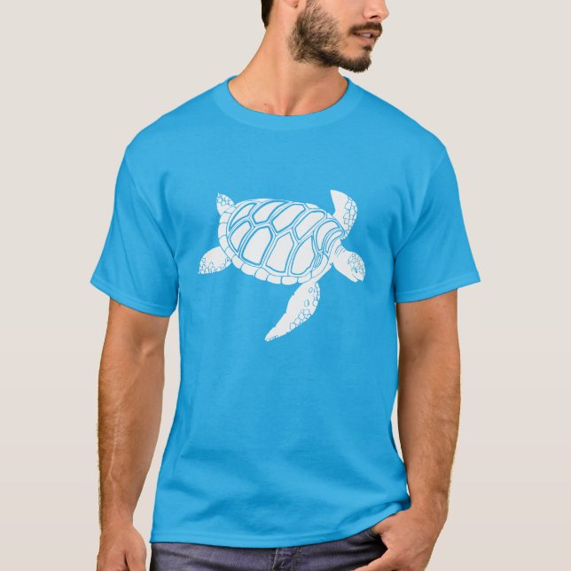 T-shirt Tortue de mer blanche (Devant)
