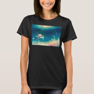 T-shirt Tortue de mer dans un récif radieux