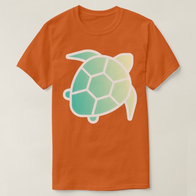 T-shirt Tortue de mer de Jour Tropical (Design devant)
