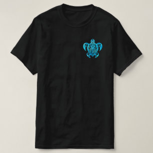 T-shirt Tortue de mer Hawaïenne de la tribu bleu océaniq