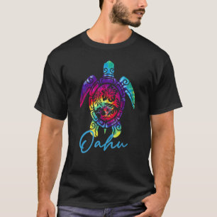 T-shirt Tortue de mer Hawaiian Tie Dye Oahu Hawaii Vacance