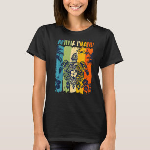 T-shirt Tortue de mer Retro Amelia Island Floride Famille 