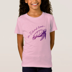 T-Shirt Tortue de mer sur la chemise de temps d'île