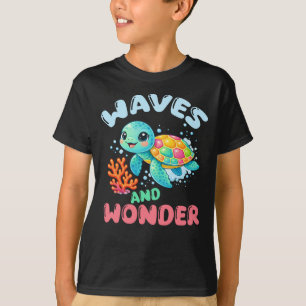 T-shirt Tortue de Mer Vagues et Enfants Merveilleux
