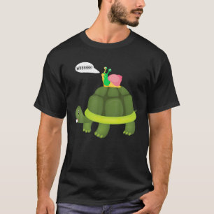 T-shirt Tortue d'équitation de l'escargot drôle Chemise T