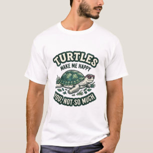 T-shirt Tortue Drôle Me Rends Heureux Vintage
