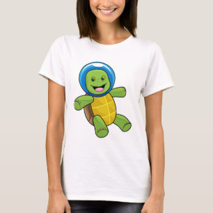 T-shirt Tortue en astronaute avec boule de verre