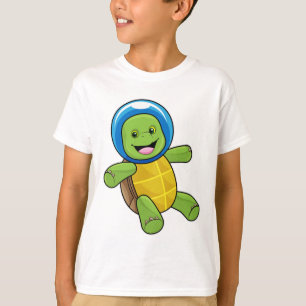 T-shirt Tortue en astronaute avec boule de verre