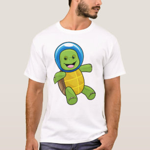 T-shirt Tortue en astronaute avec boule de verre