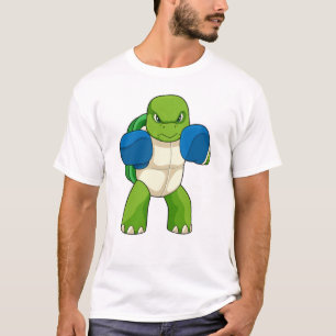 T-shirt Tortue en boîte avec gants de boxe