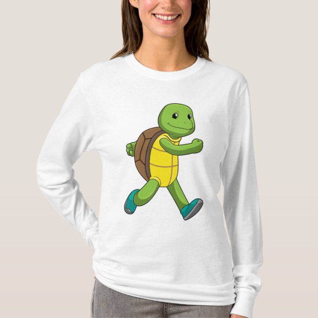 T-shirt Tortue en course (Devant)