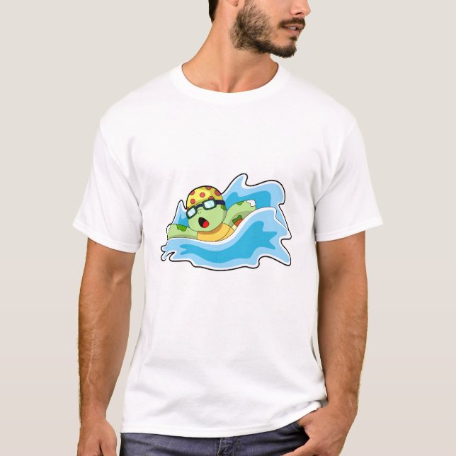 T-shirt Tortue en nage dans l'eau (Devant)
