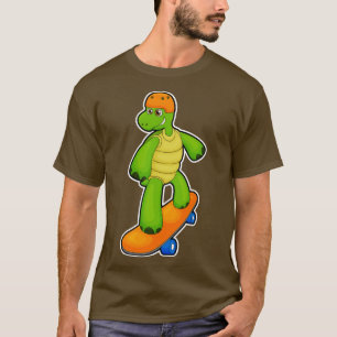 T-shirt Tortue en planchiste avec casque de skateboard