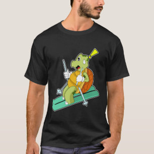 T-shirt Tortue en ski avec ski