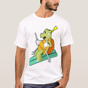 T-shirt Tortue en skieur avec ski