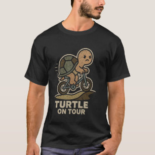 T-shirt Tortue en tournée drôle de vélo tortue cyclisme