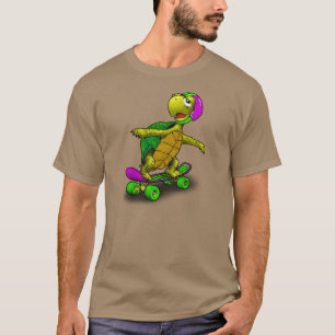T-shirt Tortue faisante de la planche à roulettes !