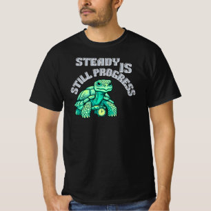 T-shirt Tortue graphique Steady Is Still Progress Calme