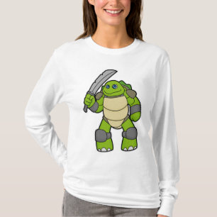 T-shirt Tortue guerrière avec épée