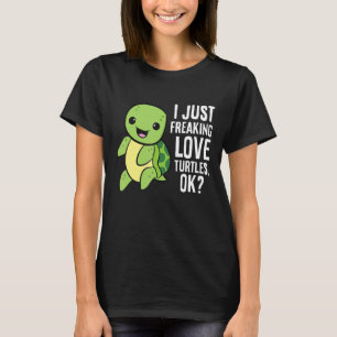 T-shirt Tortue Je Frappe Des Tortues D'Amour Ok