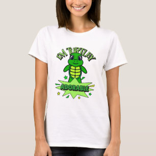 T-shirt Tortue Mignonne Citation Drôle Totalement Adorable