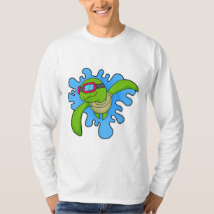 T-shirt Tortue Natation Lunettes de natation