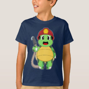 T-shirt Tortue Pompier Tuyau d'incendie Service d'incendie