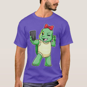 T-shirt Tortue prend un selfie