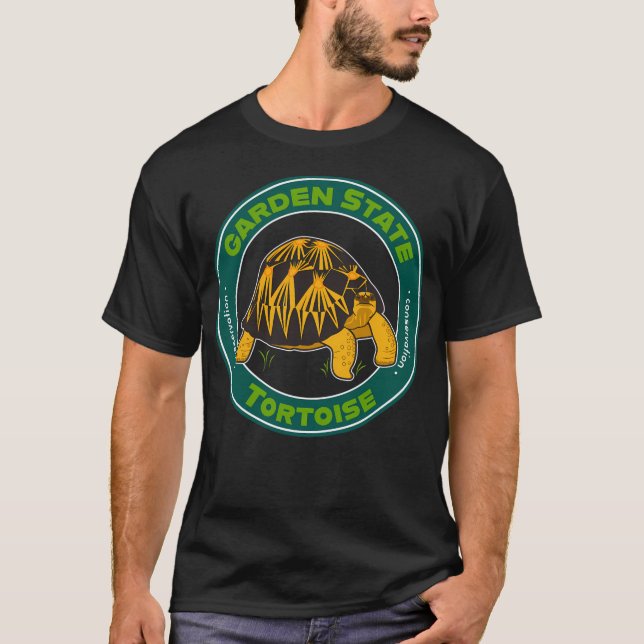 T-shirt Tortue rayonnée de l'état du jardin (Devant)