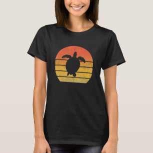T-shirt Tortue Retro Vintage 60s les années 70 Sunset anim